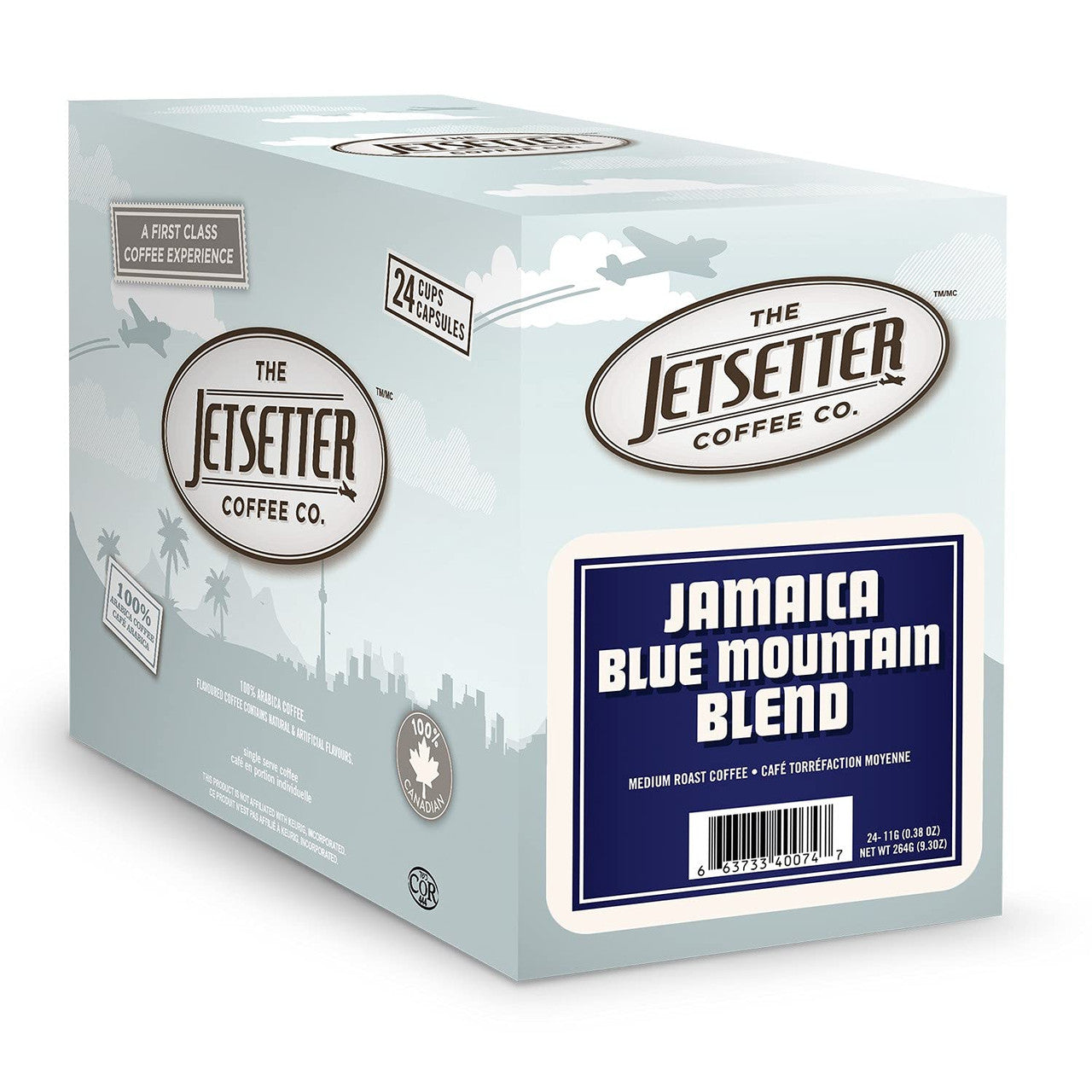 Jetsetter Jamaica Blue Mountain Blend Coffee, K-Cups, 24 Count Box {Imported from Canada}
