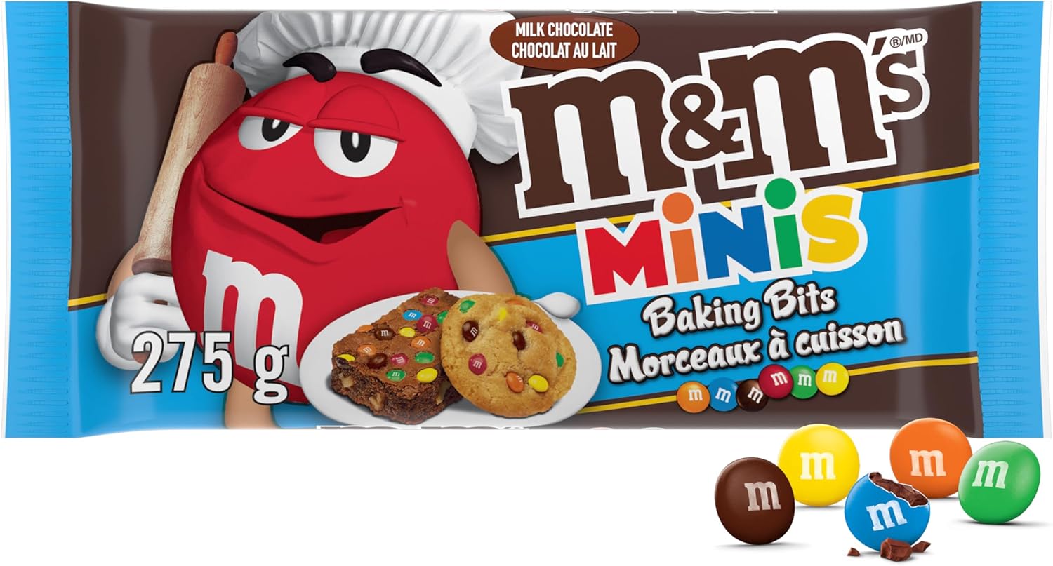 M&M's Mini Size Milk Chocolate Baking Bits 275g/9.7oz.(Imported from Canada)