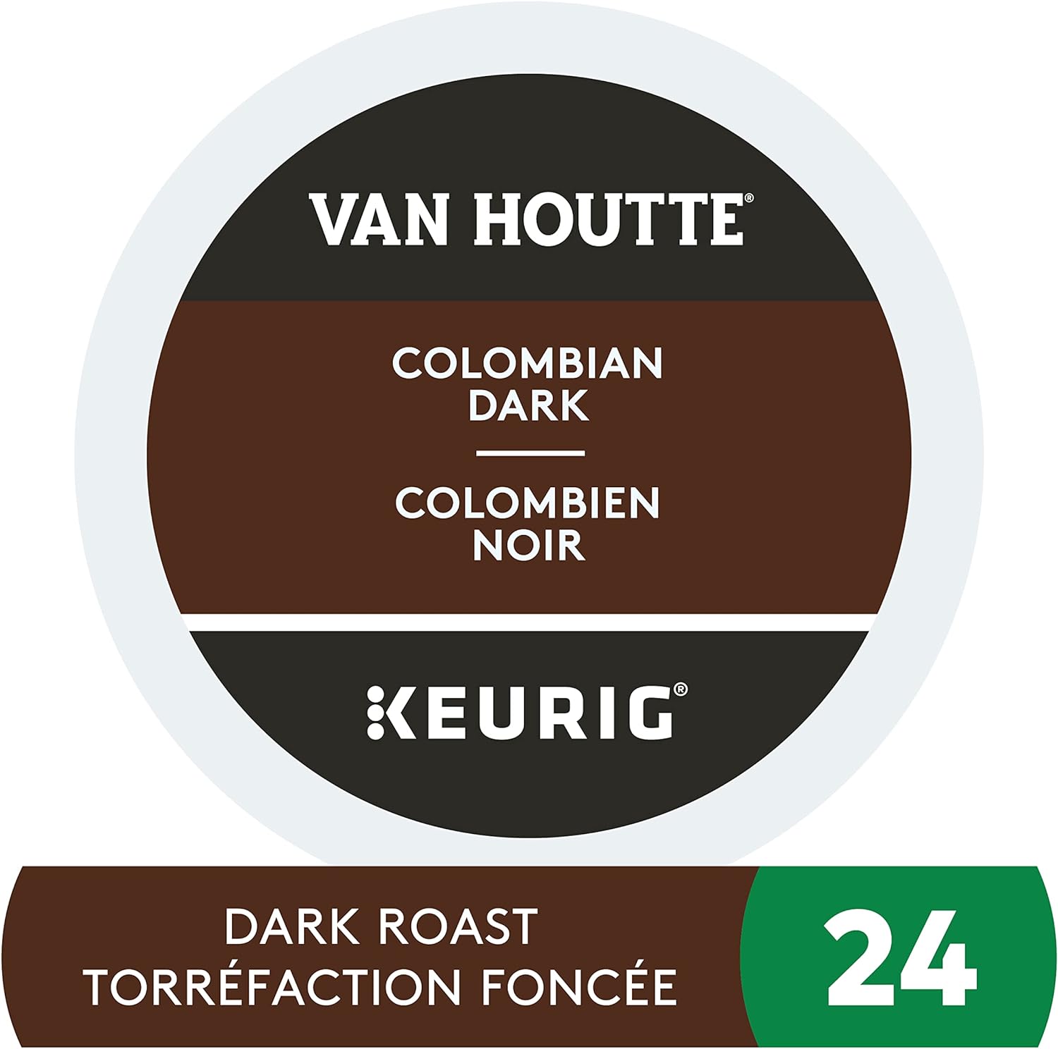 Van Houtte Colombian Dark Roast Coffee, 24 K-cups, 211g/7.4 oz. Box