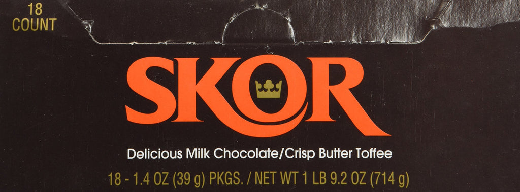 Hershey's Skor Bars, 39g/1.4oz per bar,  (18 pack) {Imported from Canada}