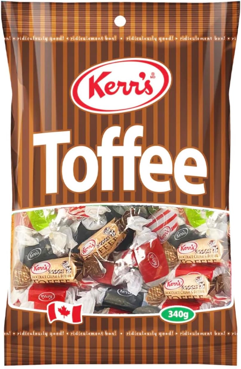 Kerr's Assorted Toffee Candies, 340g/12 oz., Bag, front of bag