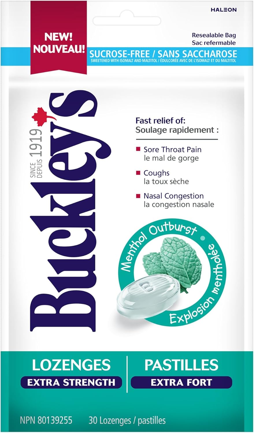 Buckley's Menthol Outburst Lozenges Extra Strength, 30ct. - 100g/3.5 oz