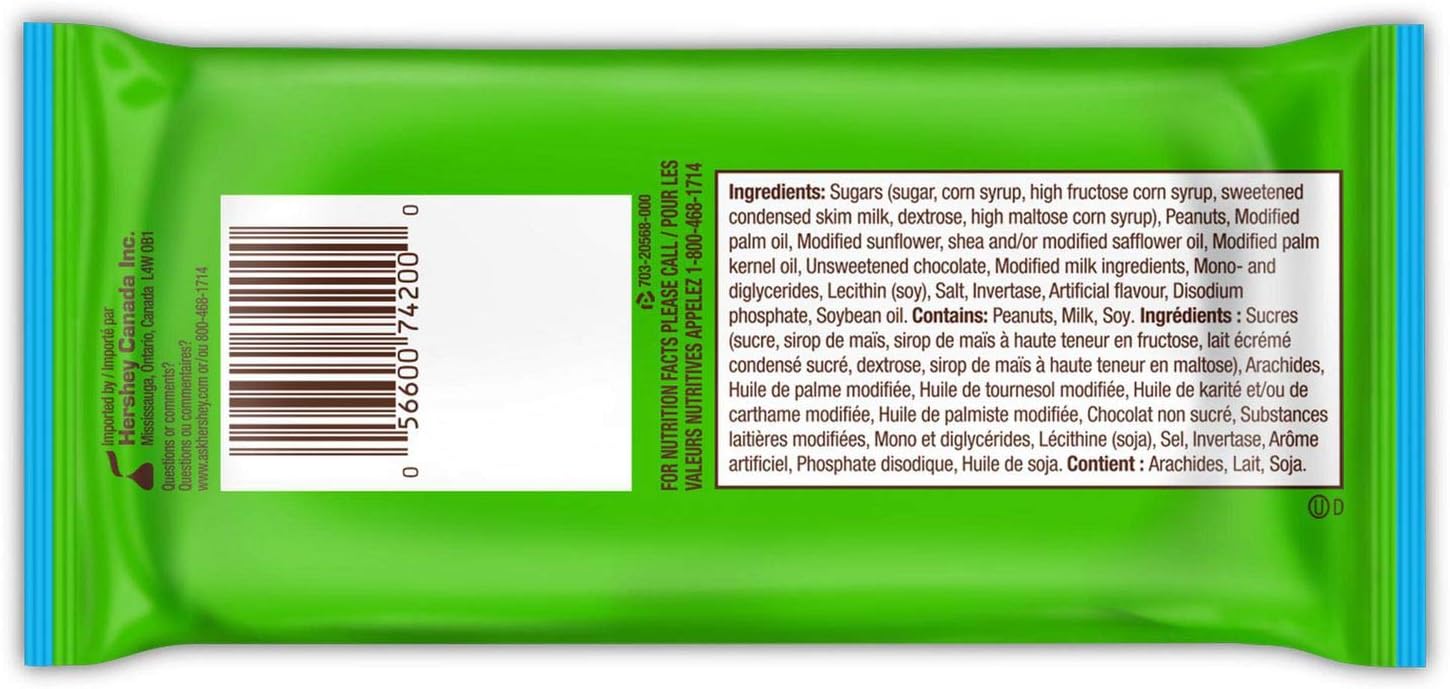 OH HENRY! Milk Chocolate Egg Bar, 40g/1.4 oz. - Back Of Bar