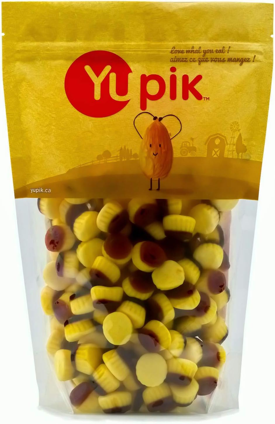 Yupik Creamy Creme Brulee Gummies 1kg, front of bag.