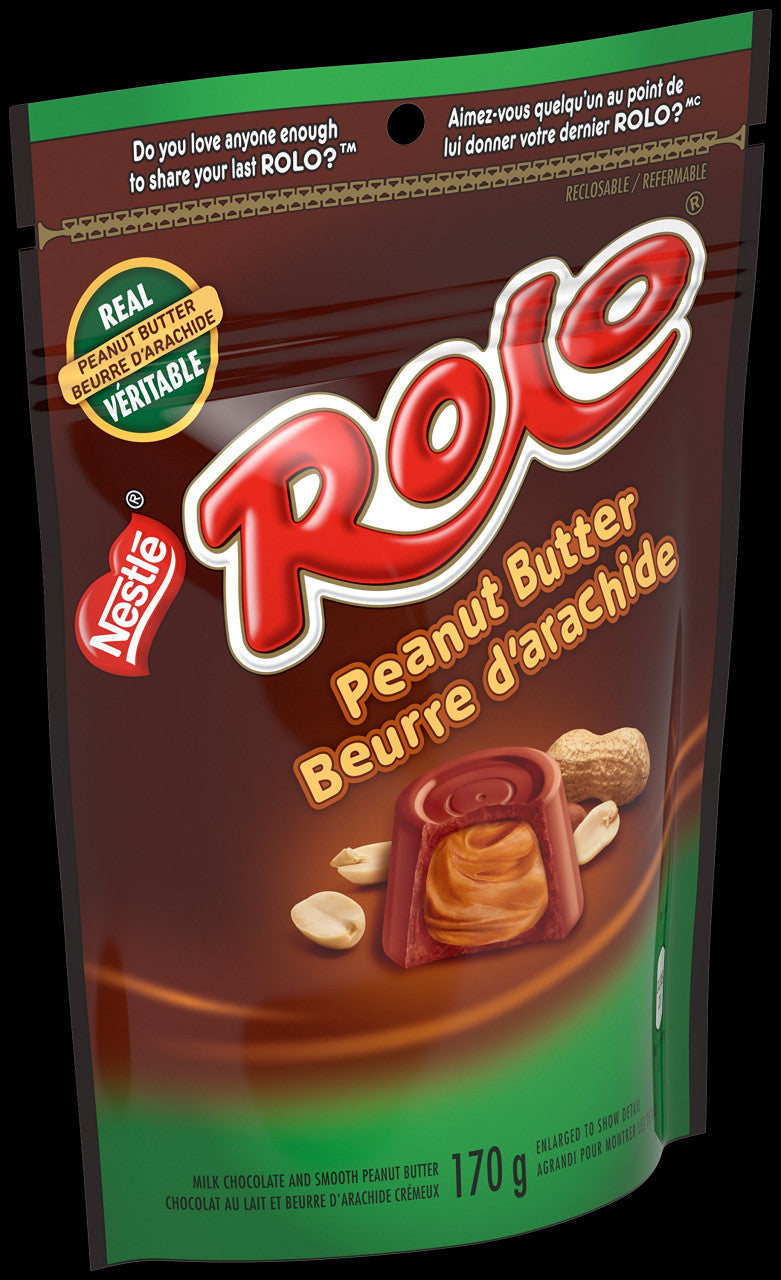 ROLO Peanut Butter, 170g/6 oz., Reclosable Pack {Imported from Canada}