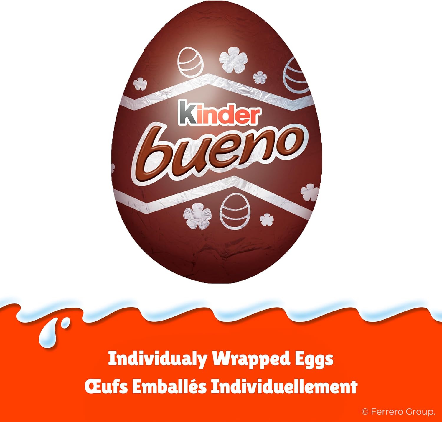 Kinder Bueno Crispy Chocolate Hazelnut Eggs, 140g/5 oz. - Individually Wrapped Label