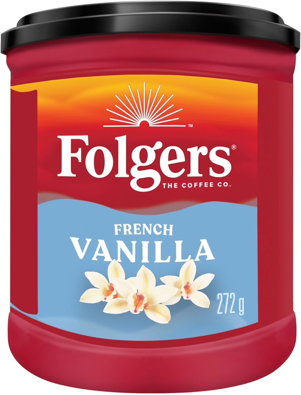 Folgers French Vanilla Coffee, Premium Ground Coffee - 272g/9.5 oz