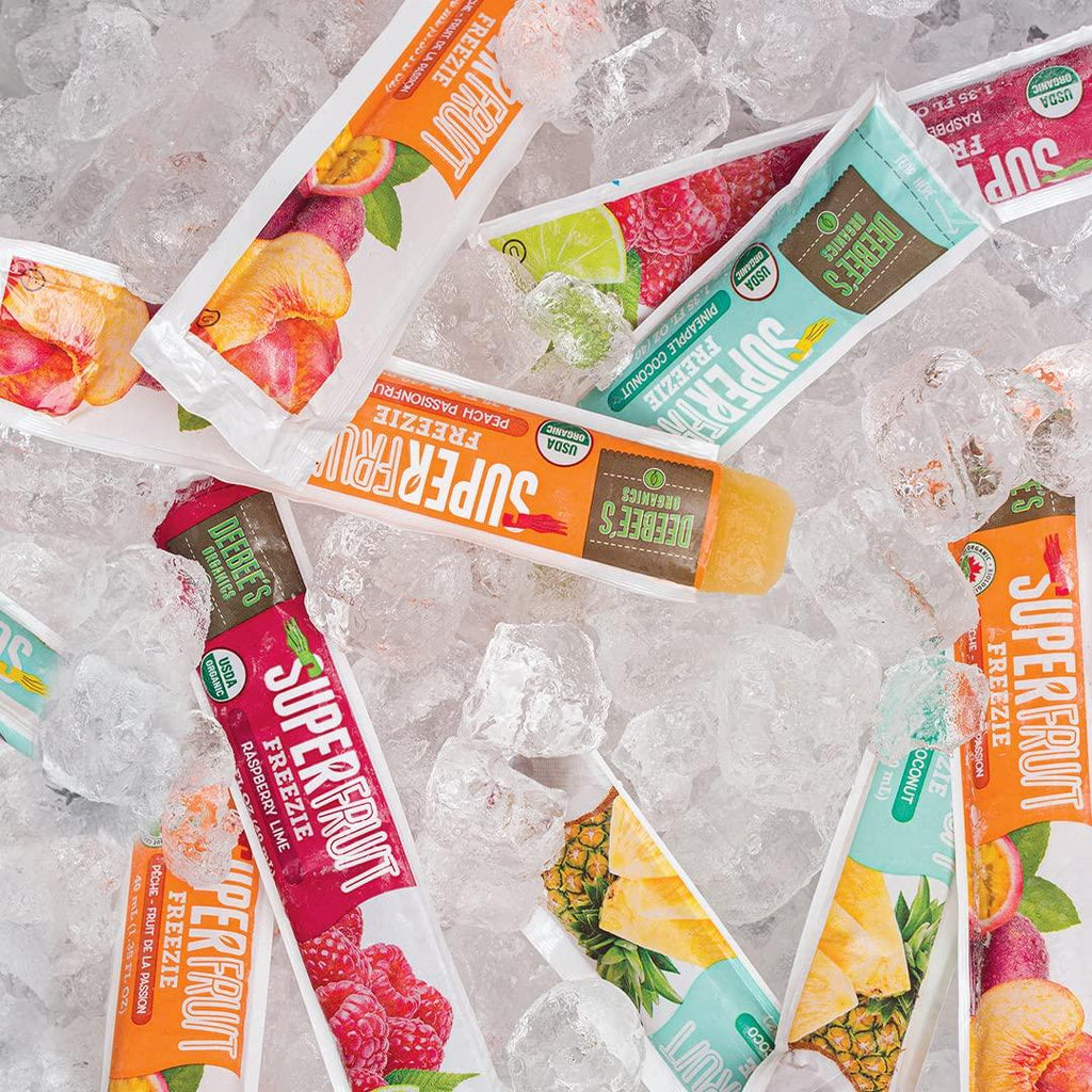 DeeBees Organic Superfruit Freezies, Tropical Flavors, 10 x 40ml/1.4 fl. oz.