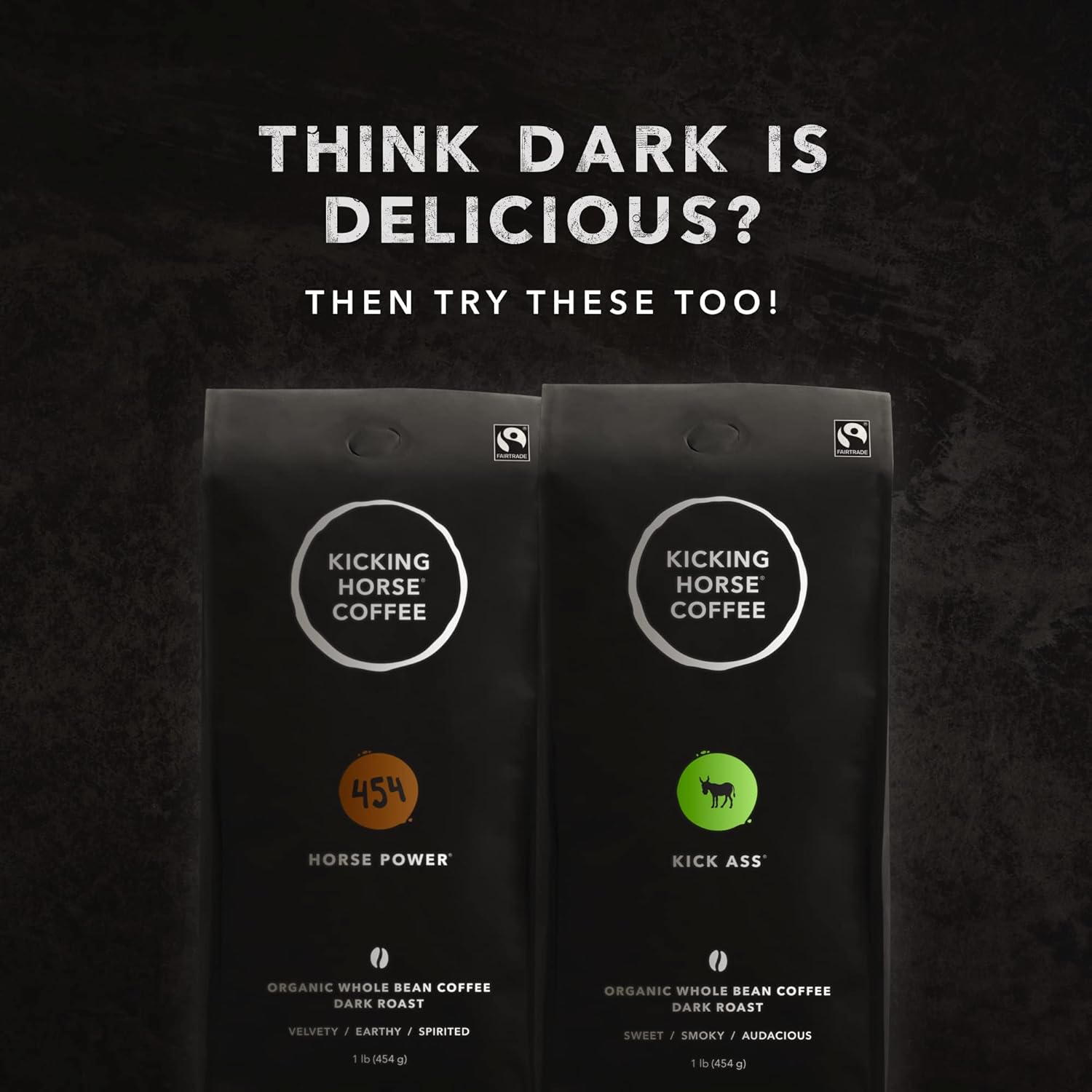 Kicking Horse Grizzly Claw Whole Bean Coffee, Dark Roast, 1lb. - Horse Power & Kick Ass Coffee