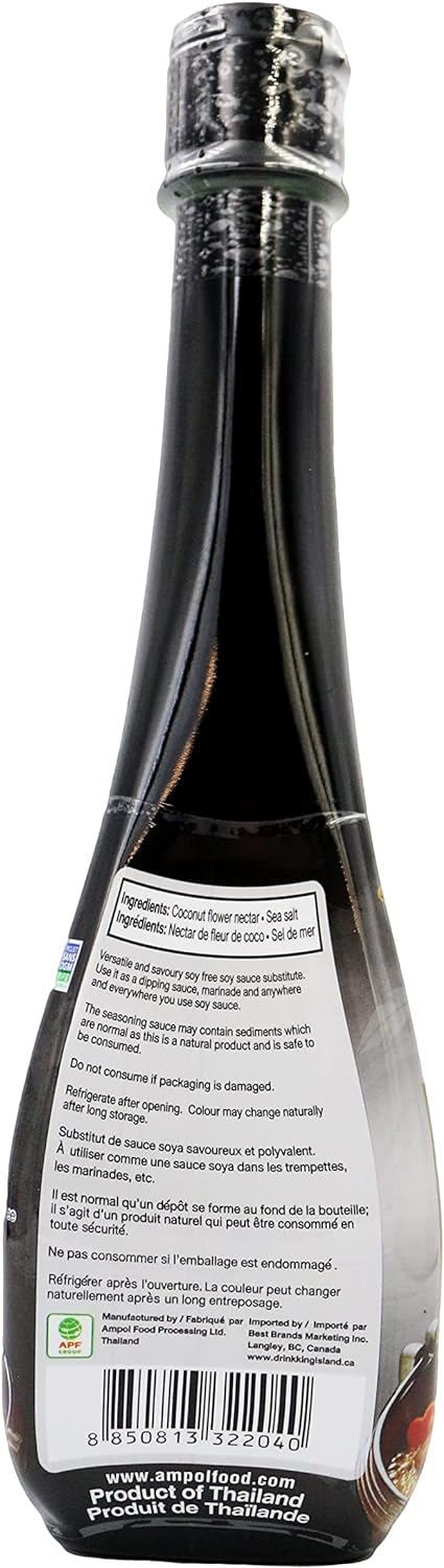 King Island All Purpose Seasoning Sauce, Soy-Free Soy Sauce, 450ml/15.21oz Bottle {Imported from Canada}