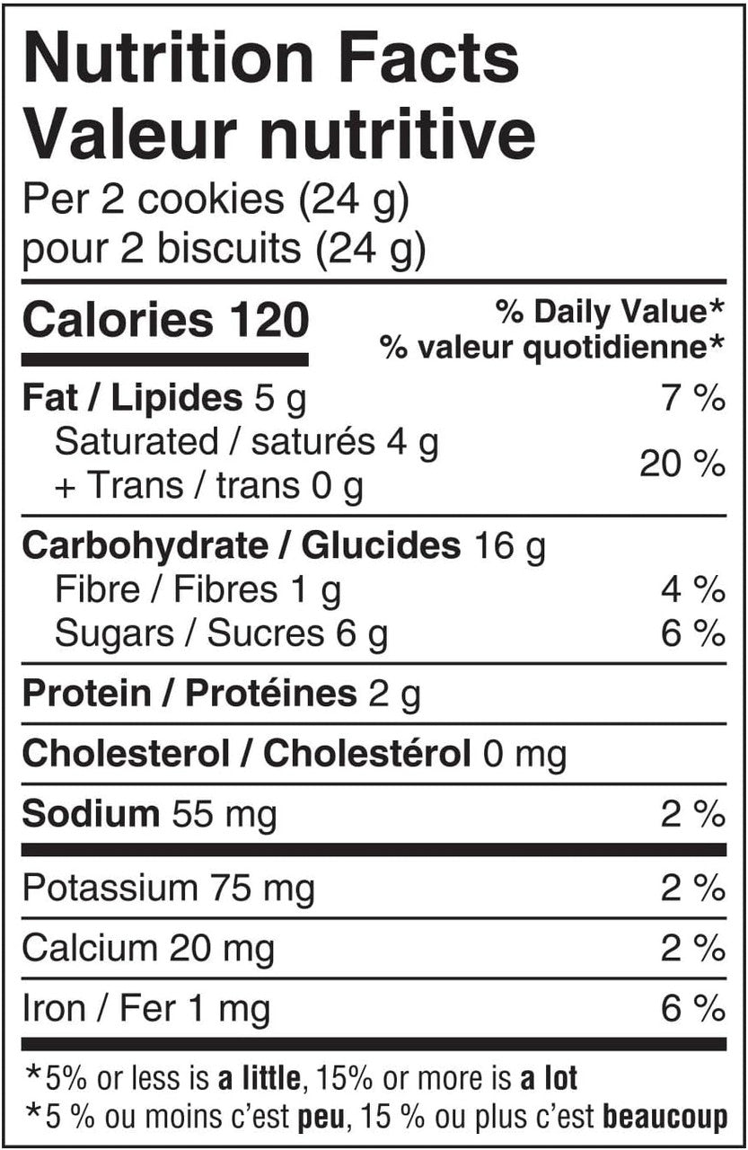 Dare Bear Paws Crunchy Double Chocolate Cookies, 240g/8.4 oz, 1 Box {Imported from Canada}