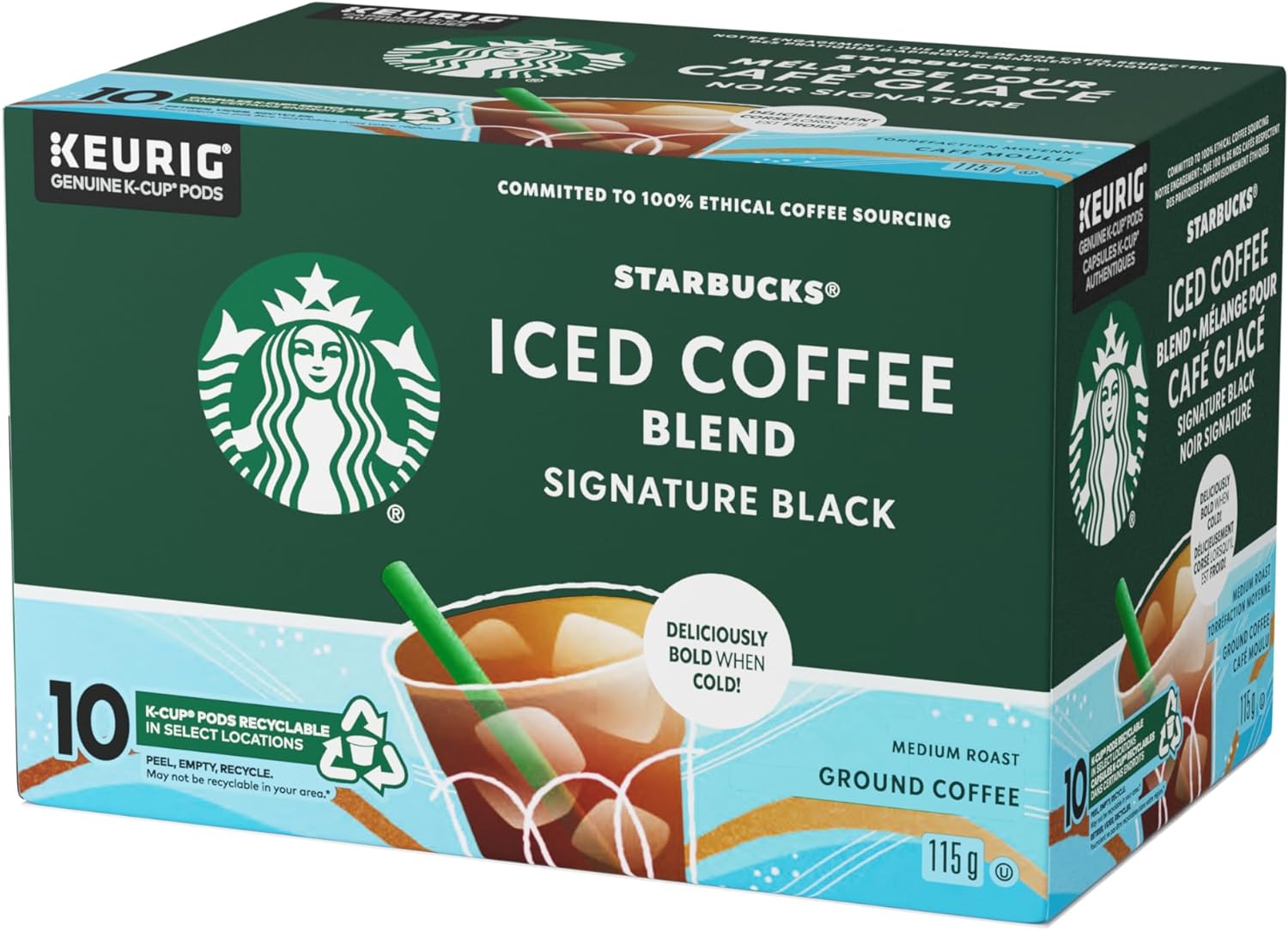 Starbucks Iced Coffee Signature Black, side of box