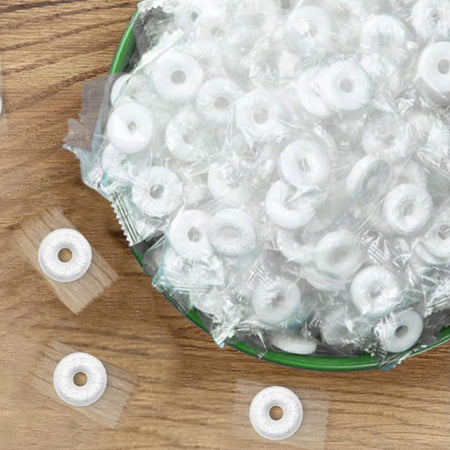 Life Savers Mints Pep-O-Mint Candy on a wooden surface 