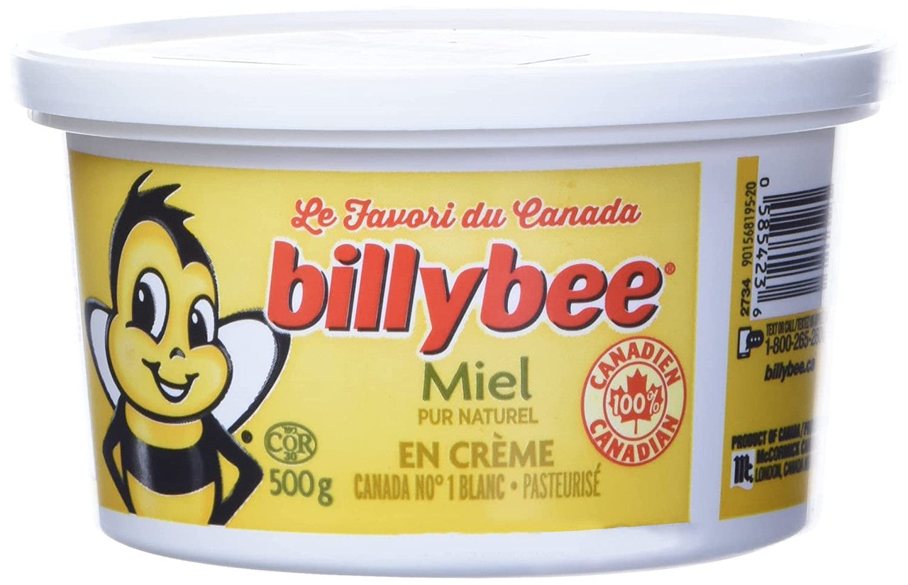Billy Bee, Pure Natural Honey, Creamed White, Tub, 500g/17.6 oz., {Imported from Canada}