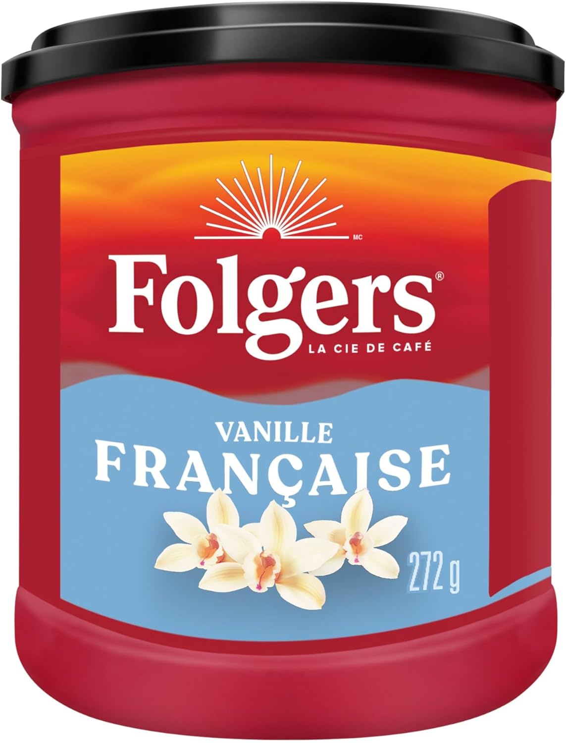 Folgers French Vanilla Coffee, Premium Ground Coffee - 272g/9.5 oz