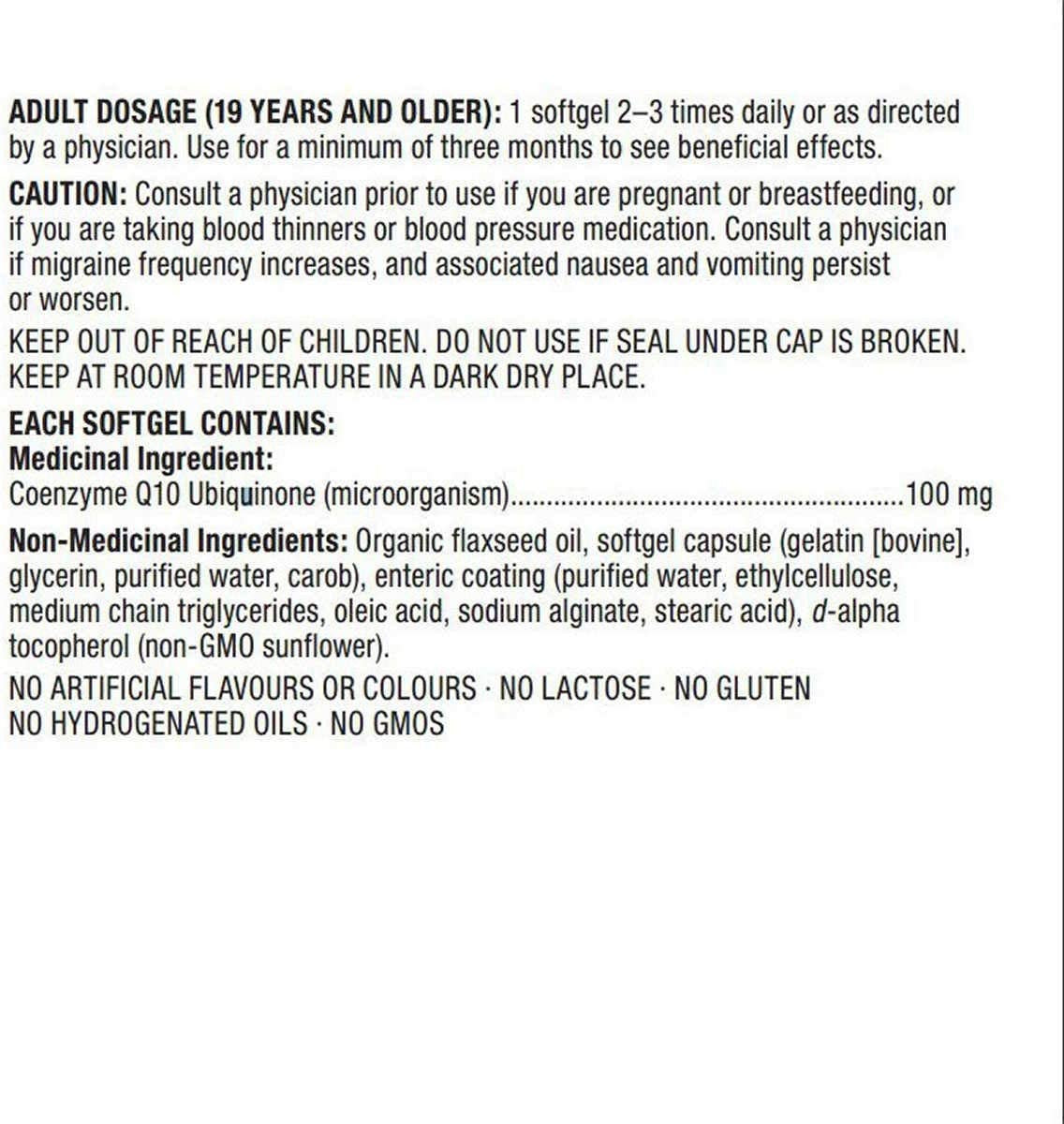 Kirkland Coenzyme Q10, 100mg, 300 enteric coated softgels, {Imported from Canada}