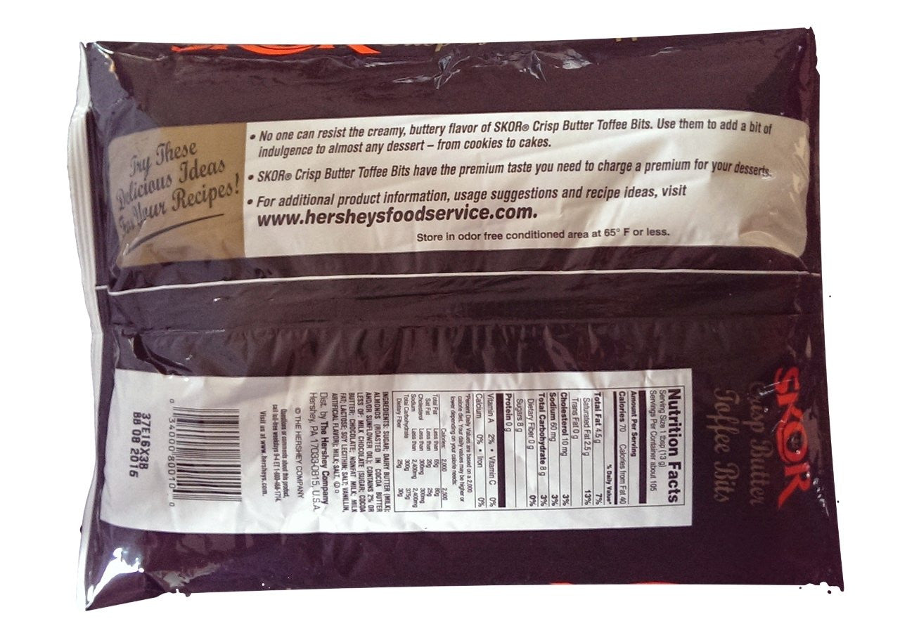 Hershey Skor Mini Bars Peg Bag 104g/3.66oz (Imported from Canada)