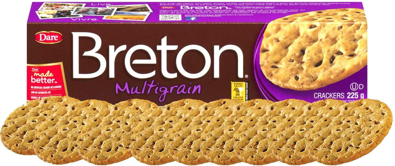Dare Variety Pack Crackers, Breton & Vinta Crackers, 5pk, 1.15kg/2.5 lbs., {Imported from Canada}