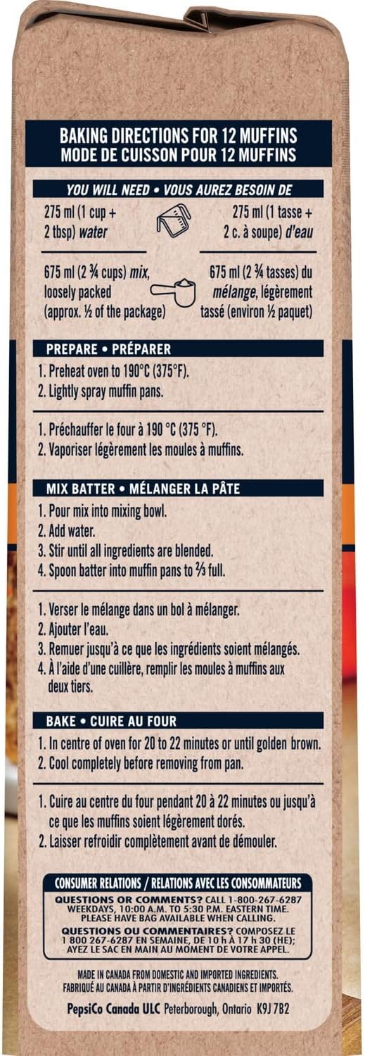 Quaker Carrot Muffin Mix, 900g/2 lb. Bag