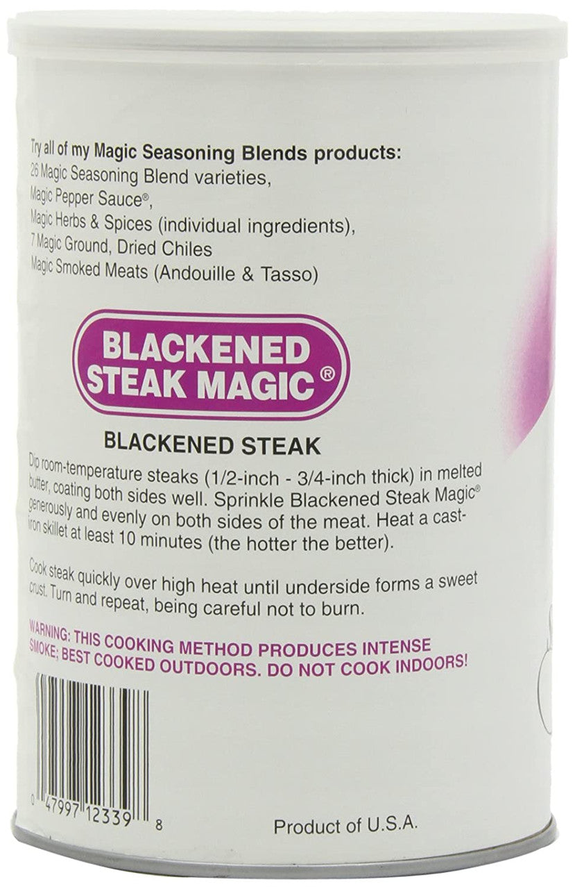 Chef Paul Prudhomme's Magic Seasoning Blends, Blackened Steak Magic, 71g/2.5 oz. Shaker {Imported from Canada}