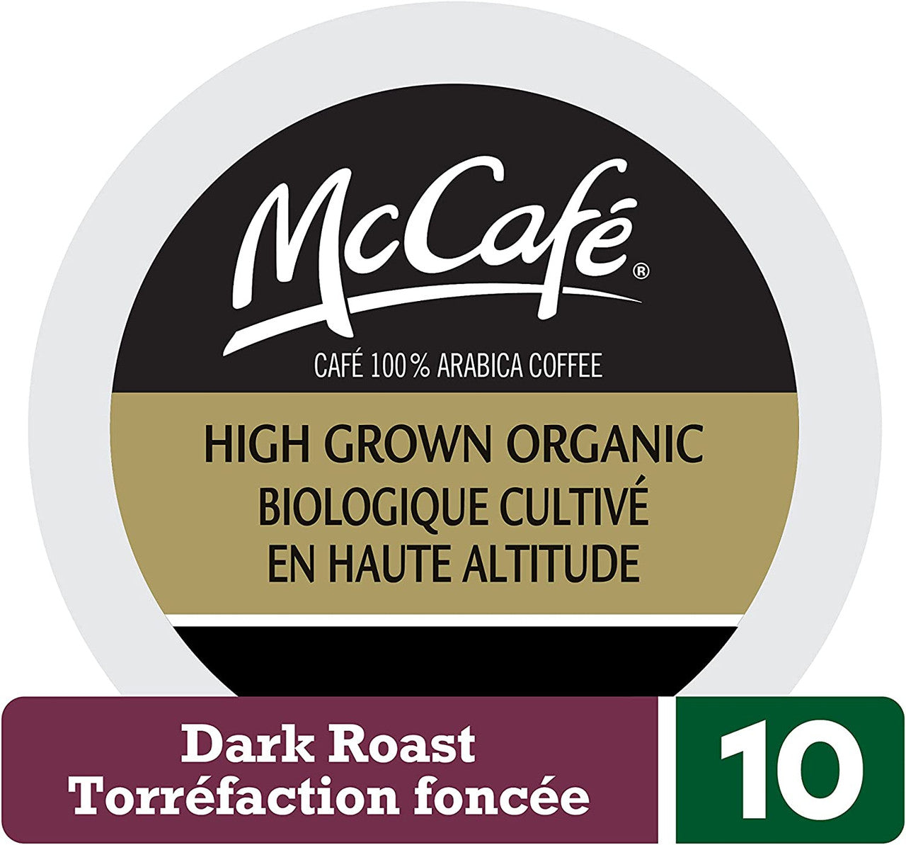 McCafé Organic Dark Roast Coffee, K-Cups, 10 Count, 111g/3.9 oz. Box {Imported from Canada}