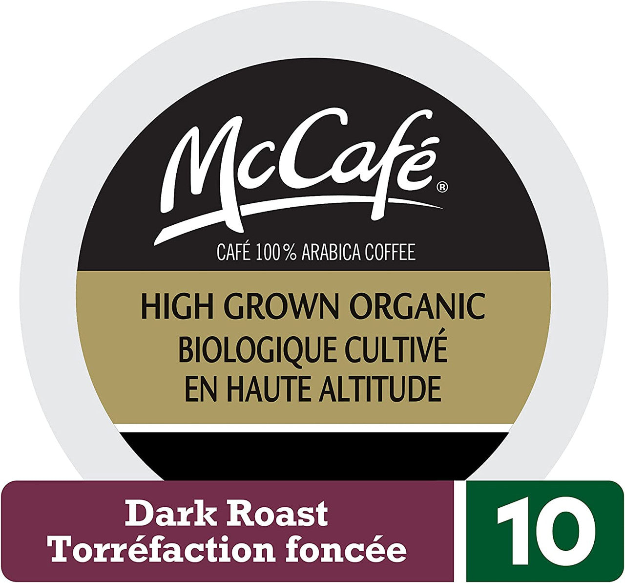 McCafé Organic Dark Roast Coffee, KCups, 10 Count, 111g/3.9 oz. Box