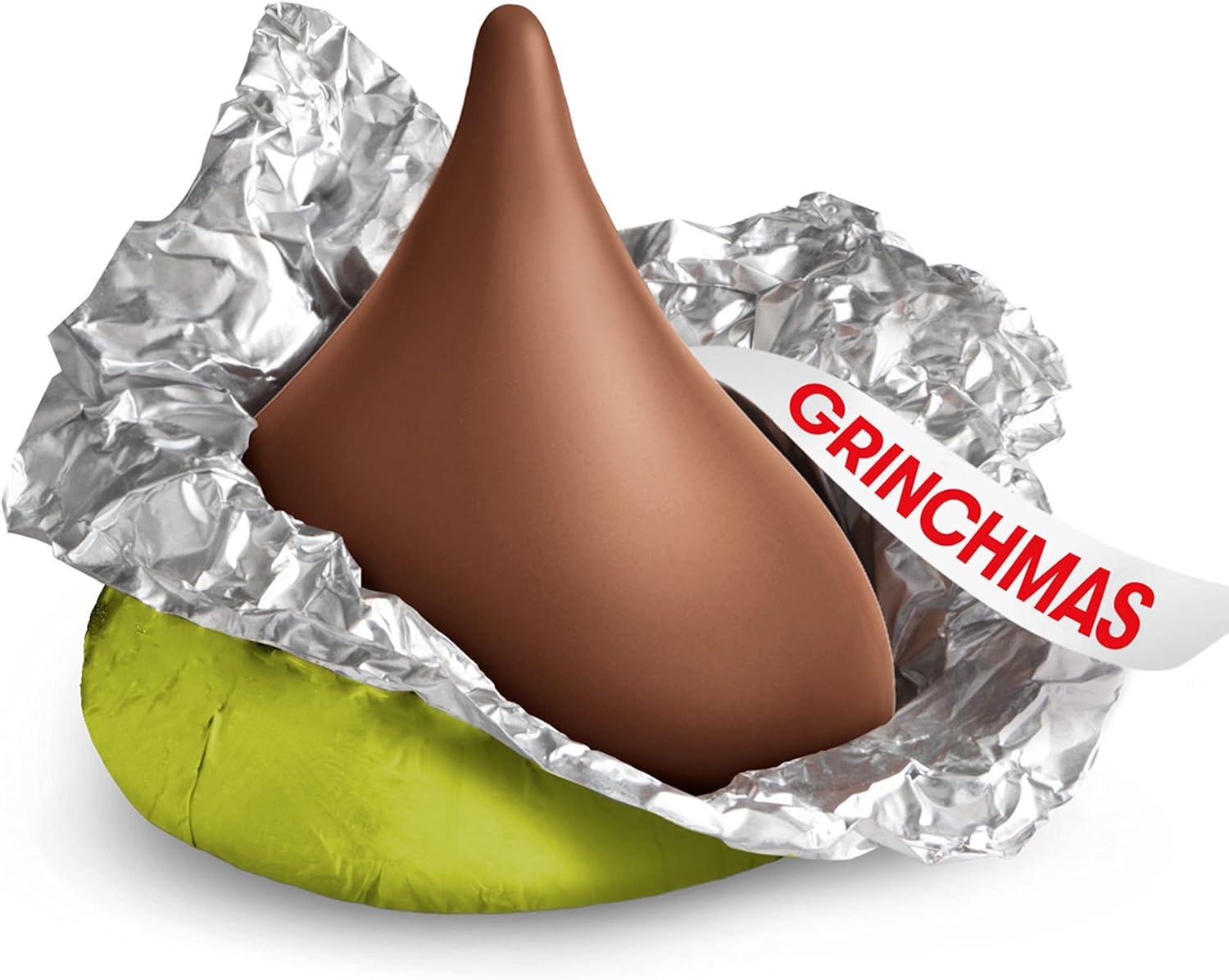 Hershey Grinch Kisses Milk Chocolate Cane, 50g/1.75 oz. Tube (Imported from Canada)