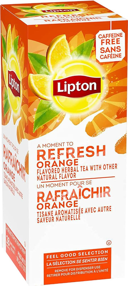 Lipton Refresh Orange Herbal Tea front