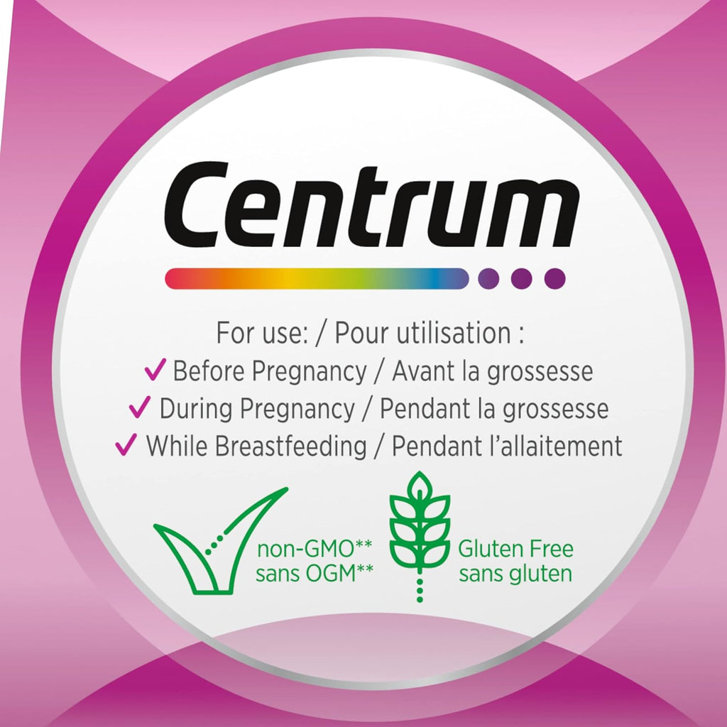 Centrum Prenatal Vitamins, Complete Multivitamin & Multimineral Supplement, 100ct Bottle