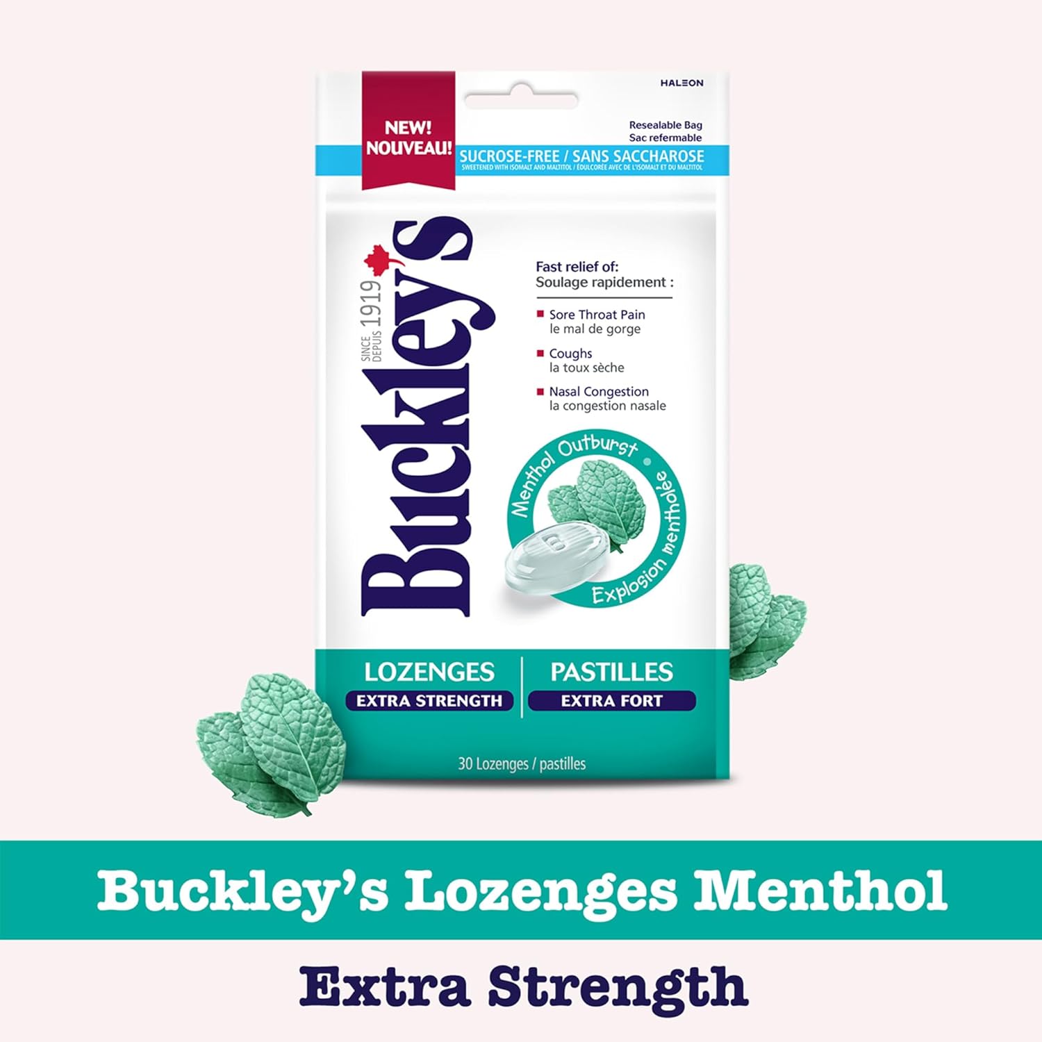 Buckley's Menthol Outburst Lozenges Extra Strength, 30ct. - 100g/3.5 oz