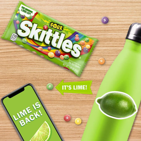Skittles Sours Chewy Fruit Candy 51g x 24pk {Imported from Canada}