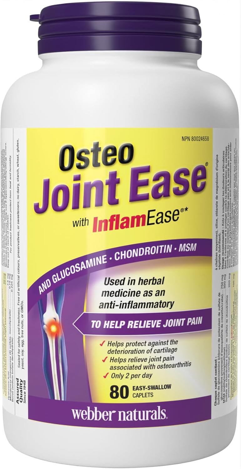 Osteo Joint Ease with InflamEase supplement bottle on a white background