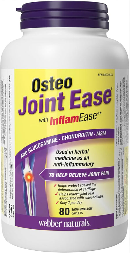 Osteo Joint Ease with InflamEase supplement bottle on a white background