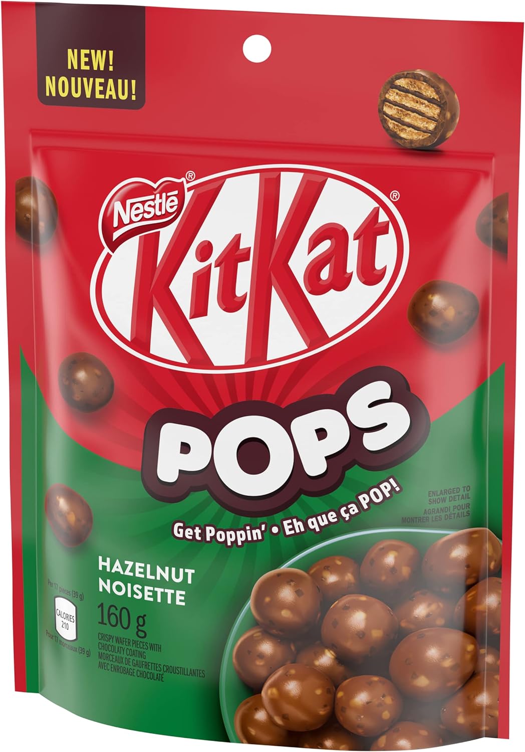 Nestle KitKat Hazelnut Pops Chocolate, 160g/5.6 oz. Pouch {Imported from Canada}