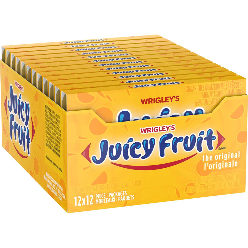 Juicy Fruit Sugar-Free Gum, The Original, 12 Count {Imported from Canada}