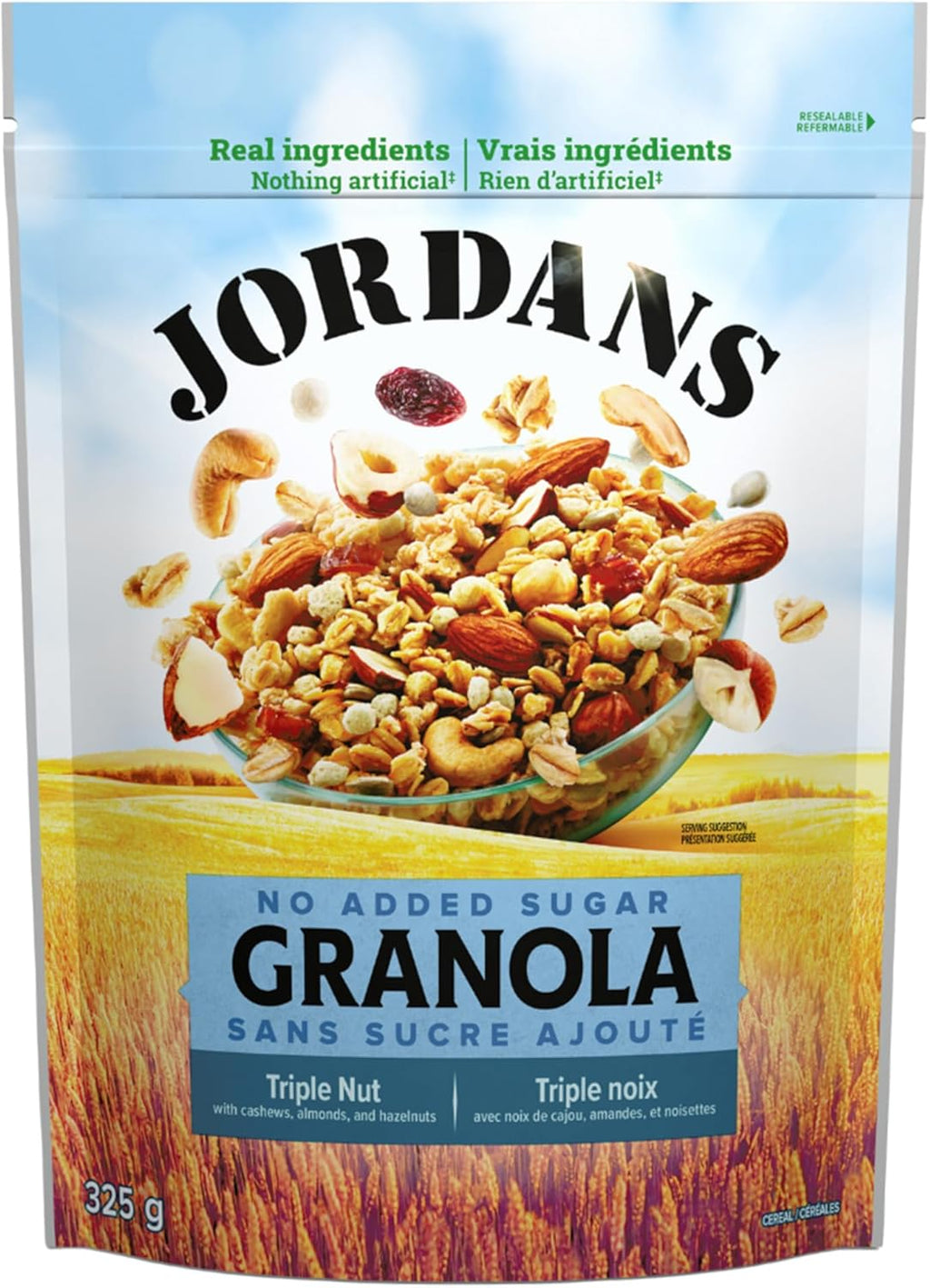 Jordans No Added Sugar Granola, Triple Nut, 325g/11 oz. Box