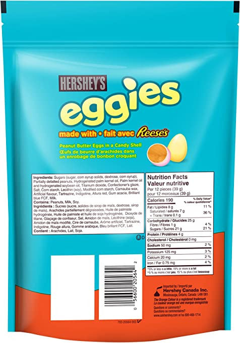 Hershey's Easter Eggies made with Reese's Peanut Butter, 900g/31.5 oz. {Imported from Canada}