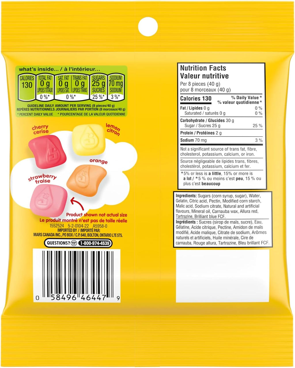 Starburst Airs Gummies Original Flavors, Cherry, Lemon, Strawberry & Orange, 122g/4 oz Bag