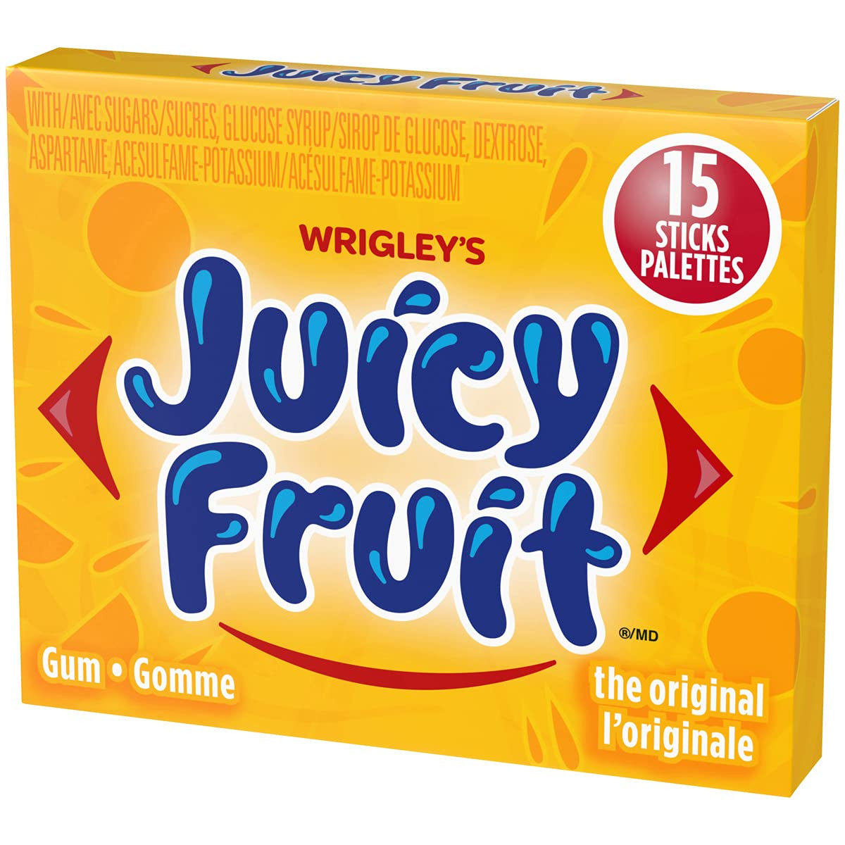 Wrigleys Juicy Fruit Original Stick Gum - 10x15/150ct {Imported from Canada}