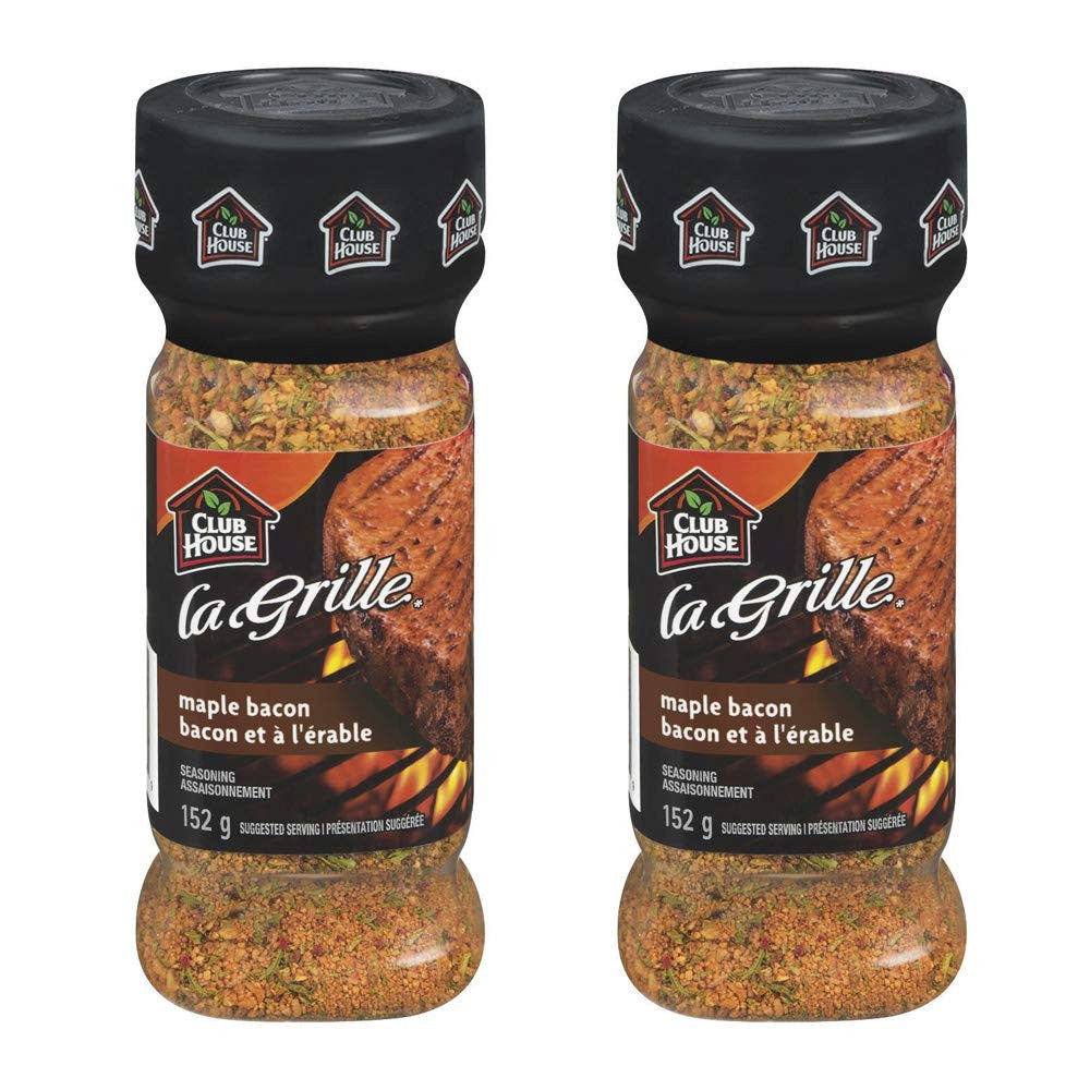 Club House La Grille Maple Bacon Seasoning, 152g/5.4oz, 2-Pack {Imported from Canada}