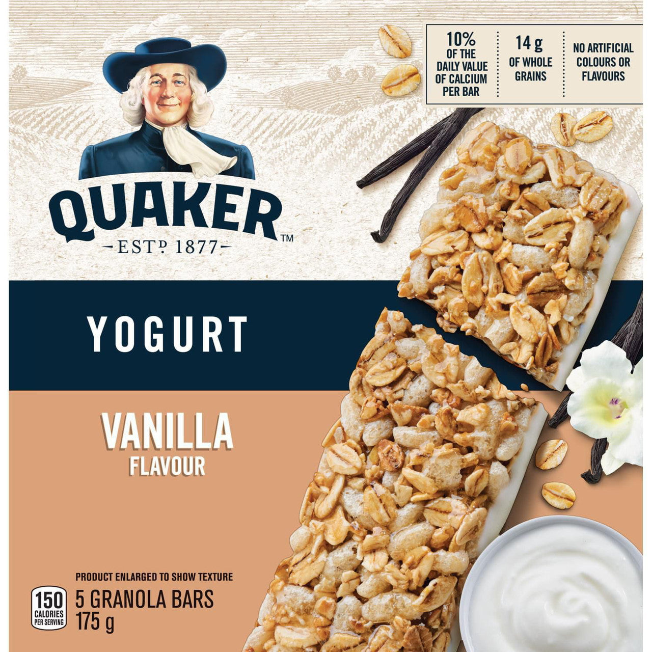Quaker Yogurt Vanilla Granola Bars, 5-count, 175g/6 oz. Box {Imported from Canada}