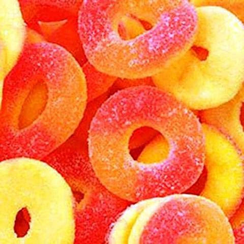 Canada Candy Sweet Peach Gummy Candy 2.5 kg (5.5 lbs) Bag {Imported from Canada}