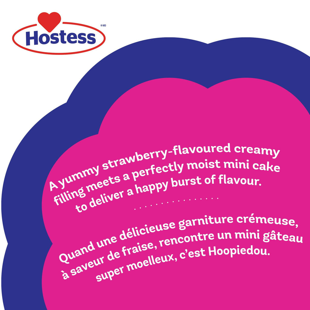 Hostess Hoopies Strawberry Flavour Cakes, Contains 6 Individually Wrapped cakes, 121g/4.3 oz., {Imported from Canada}