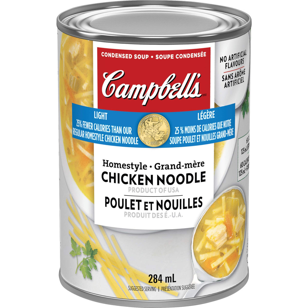 Campbell's Light Homestyle Chicken Noodle Soup, 284ml/9.6 oz. (Canadian)