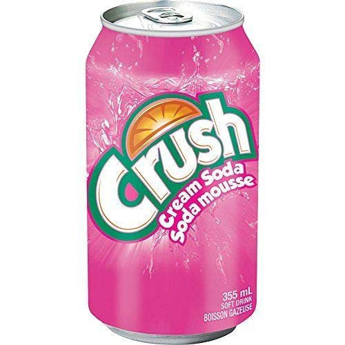 Crush Cream Soda Soft Drink Cans (12pk) 355ml 12 Fl. oz. {Imported from Canada}