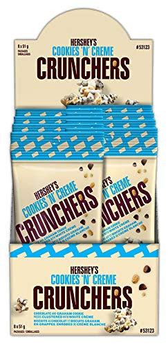 Hershey's Cookies N Creme Crunchers Candy (8 Pack) 51g/1.8oz per Pack, {Imported from Canada}
