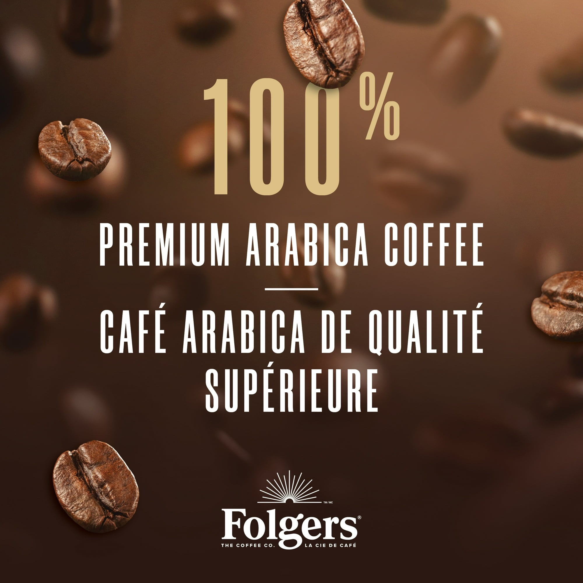 Folgers,1850 Midnight Gold Ground Coffee, 340g/12 oz. - 100% Premium Arabica Coffee