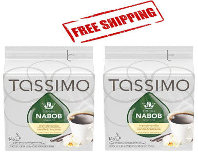 Tassimo Nabob Coffee French Vanilla, 14 T-Discs (2 Pack) {Imported from Canada}