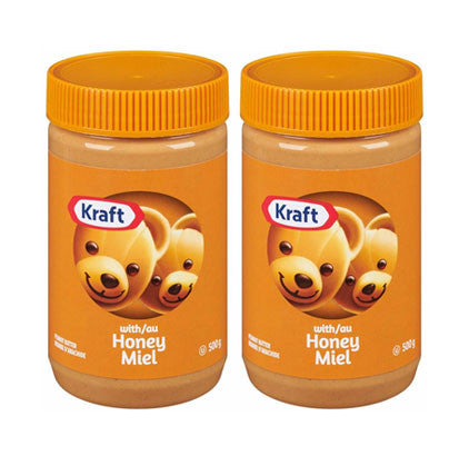 Kraft Peanut Butter with Honey, 500g/17.6oz., (2 Pack) {Imported from Canada}