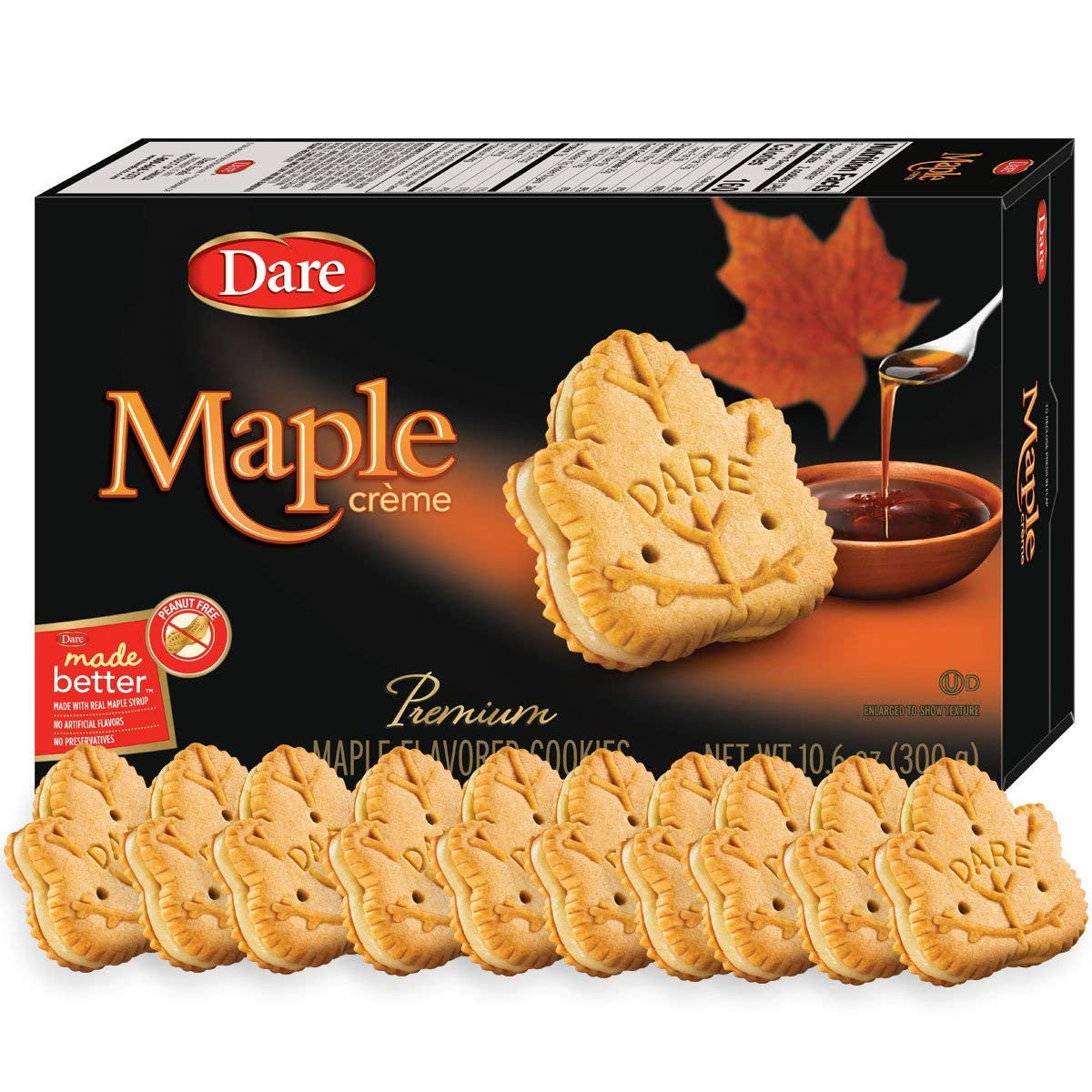 Dare Ultimate Maple Creme Cookies 300g/10.6 oz., (12 pack) {Imported from Canada}